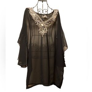Mirror Work Black Blouse